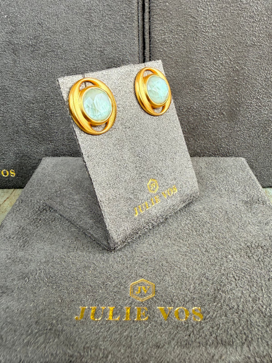 JULIE VOS Gold Gem Stud Earring