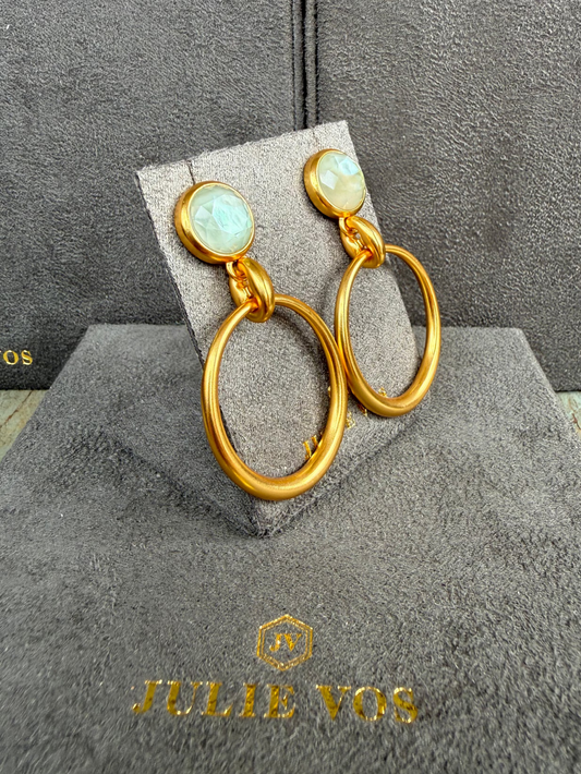 JULIE VOS Gem with Gold dangle