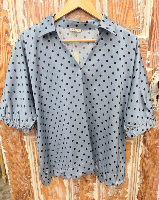 JODIFL Scallop Edged Blouse