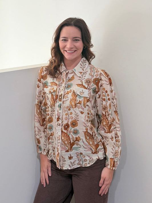 SPARTINA - Fall Flower Button Down