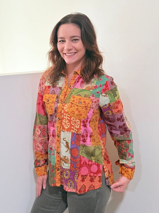 IVY JANE - Patchwork Button Down