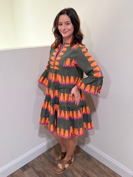 UNCLE FRANK - Aztec Midi Dress