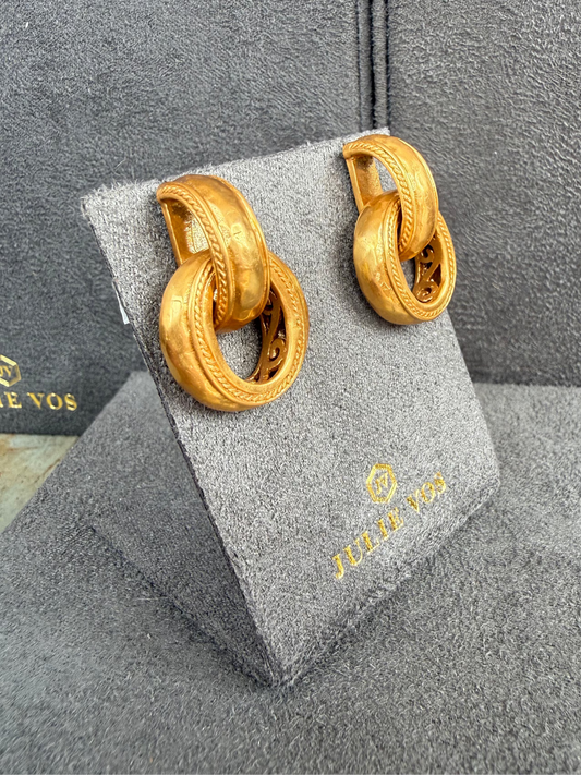 JULIE VOS Gold Stacked Hoop