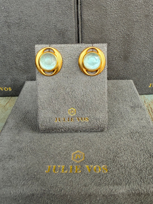 JULIE VOS Gold Gem Stud Earring