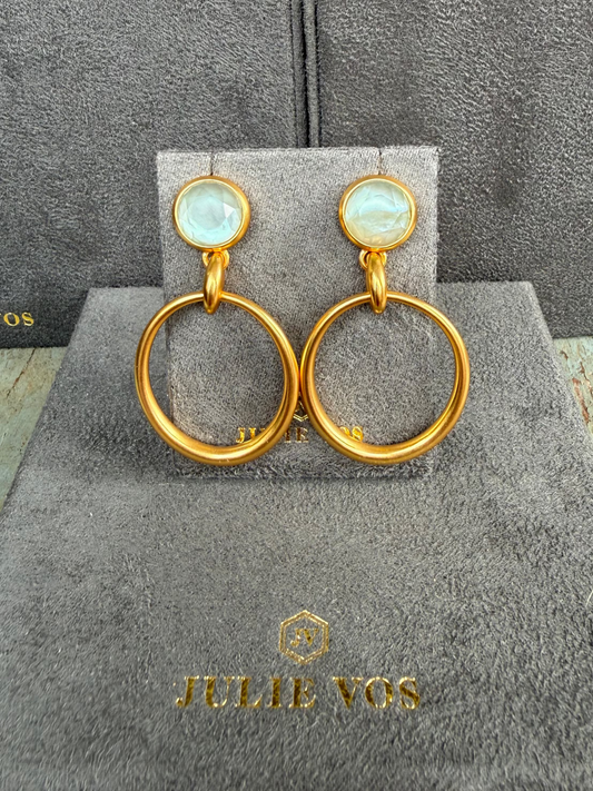 JULIE VOS Gem with Gold dangle