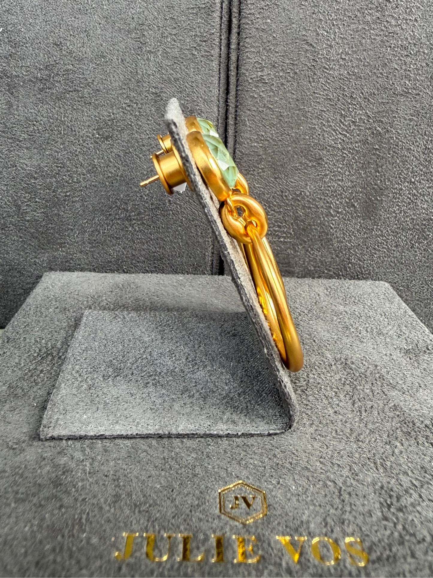 JULIE VOS Gem with Gold dangle