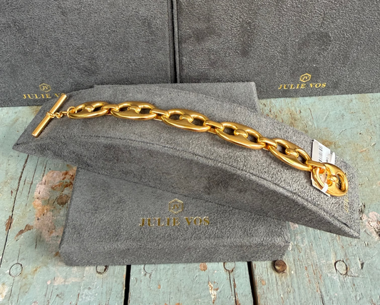 JULIE VOS Gold Link Bracelet