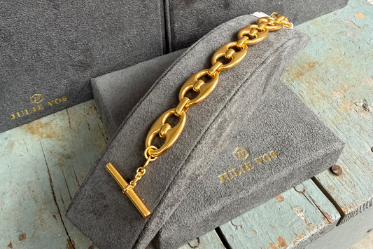 JULIE VOS Gold Link Bracelet