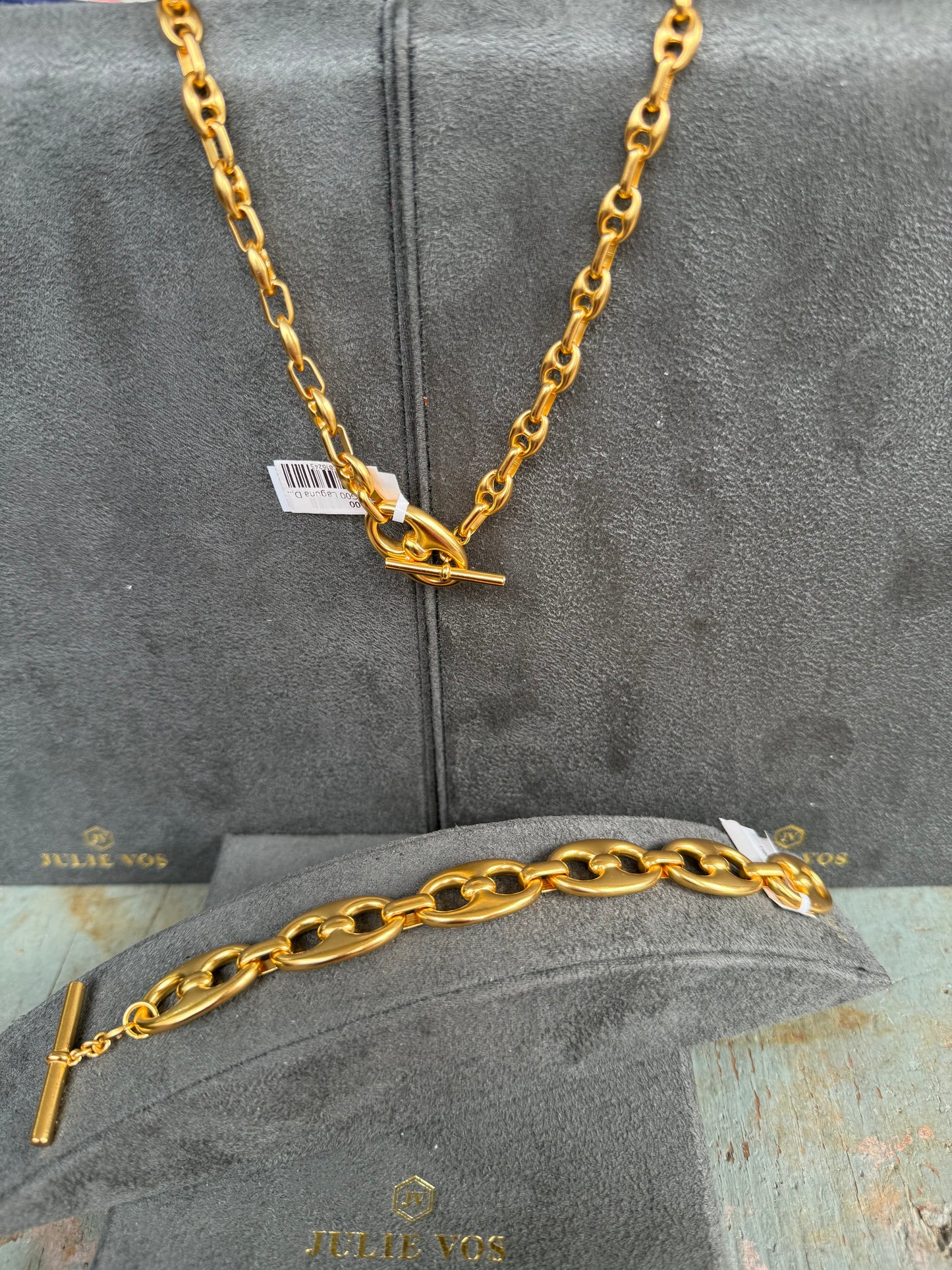 JULIE VOS Gold Link Bracelet
