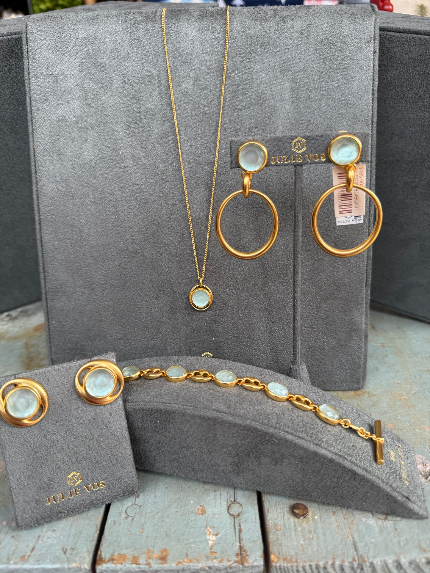 JULIE VOS Gold Gem Necklace