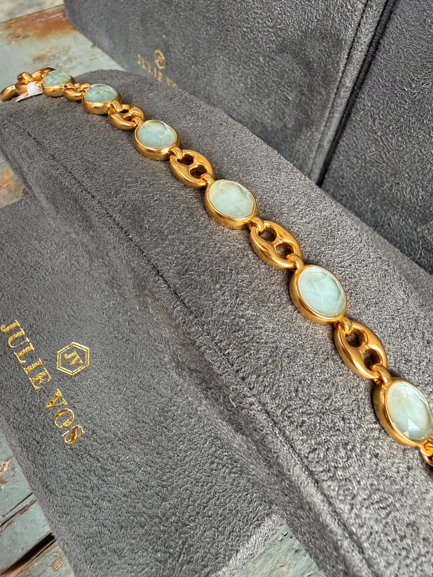 JULIE VOS Gold Gem Bracelet