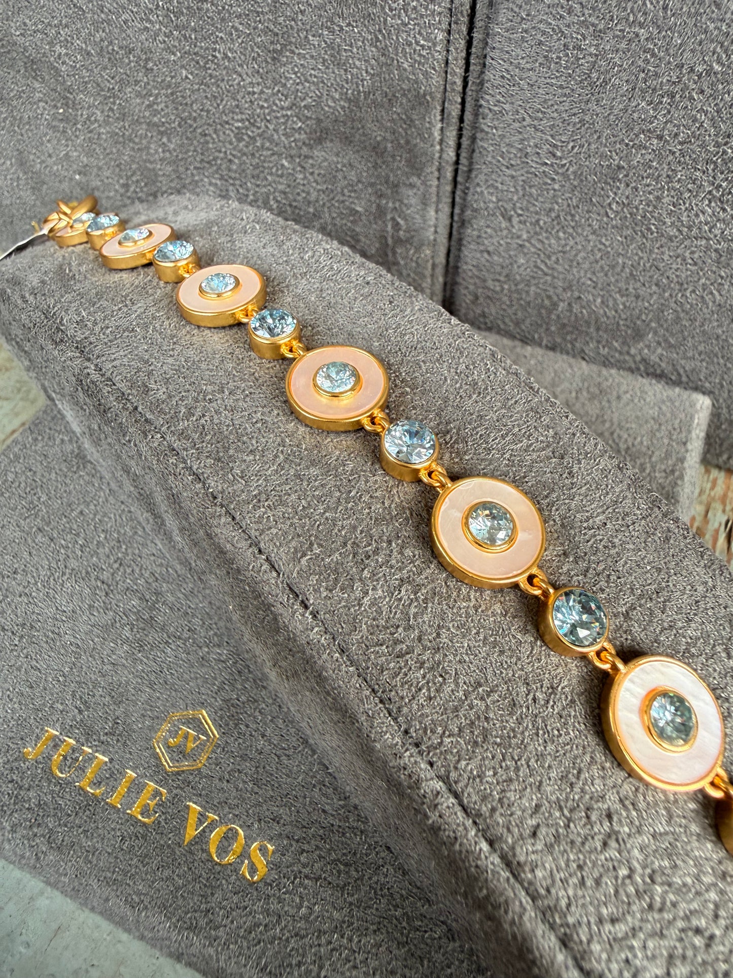 JULIE VOS Gold with Gem accent Bracelet