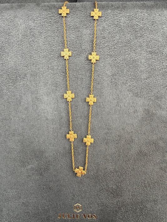 JULIE VOS Small Emblem Gold Necklace