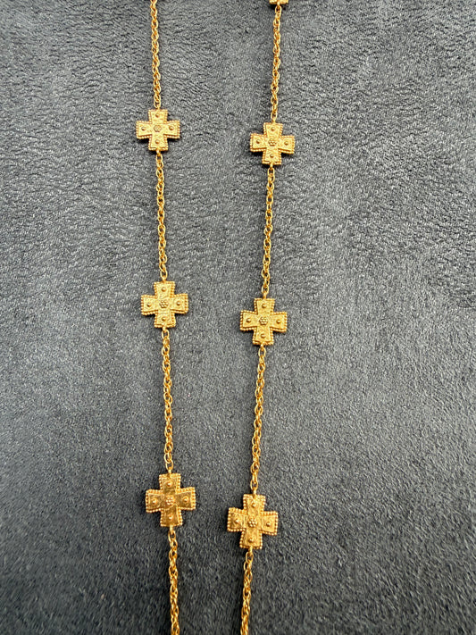 JULIE VOS Small Emblem Gold Necklace