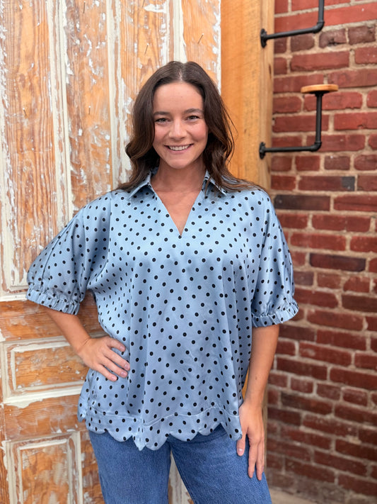JODIFL Scallop Edged Blouse